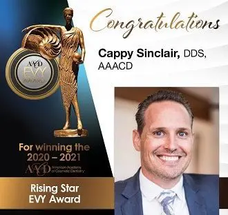 Dr. Sinclair Receives Rising Star Evy Award